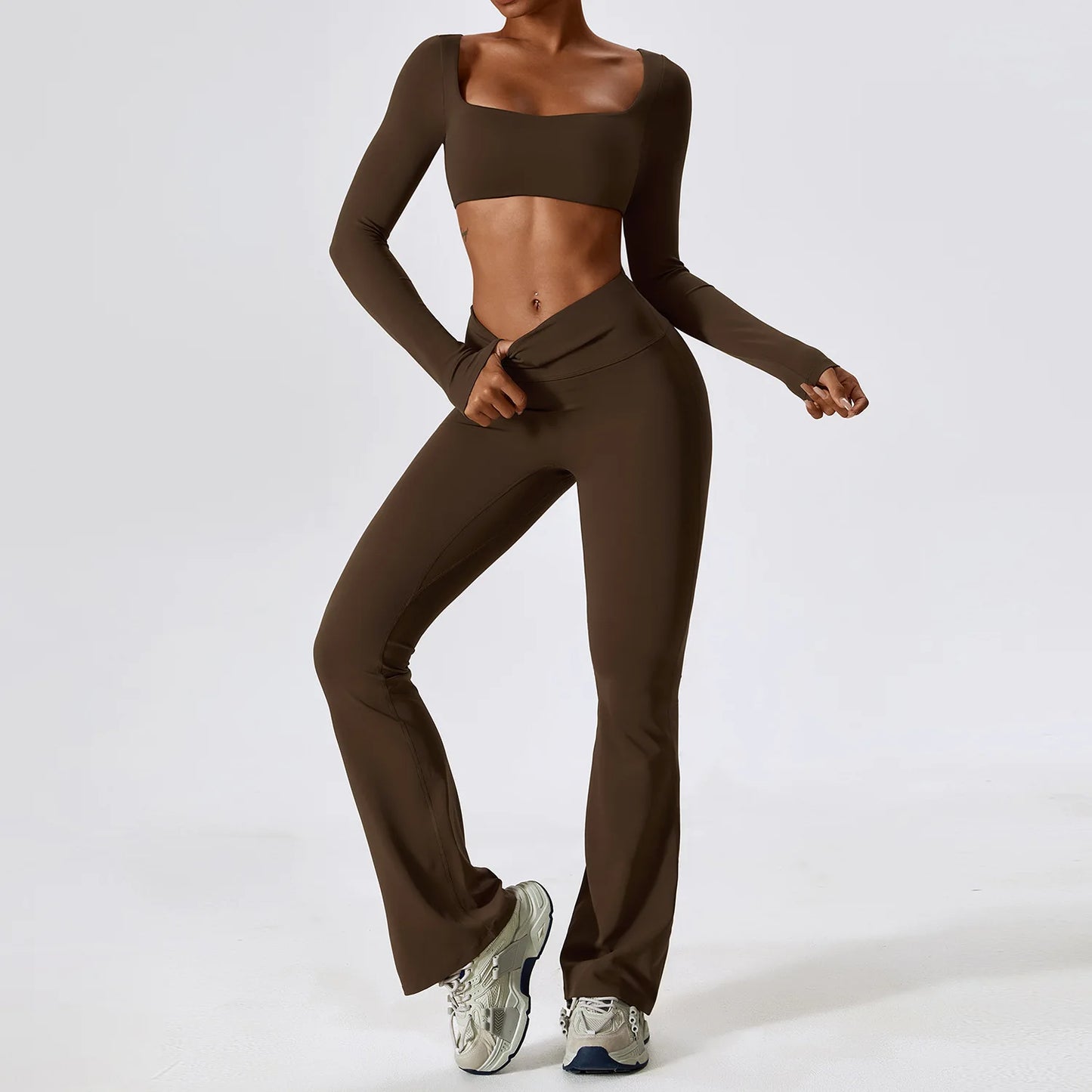SOFTSTRENGTH™ Seamless 2-Piece Set (Leggings + Long Sleeve Crop Bra)