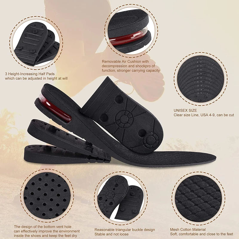 Invisible Elevator Insoles – Smooth Height Increase Inserts for All Shoes
